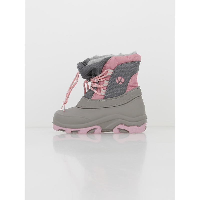 Bottes de neige waneta gris/rose enfant - Kimberfeel