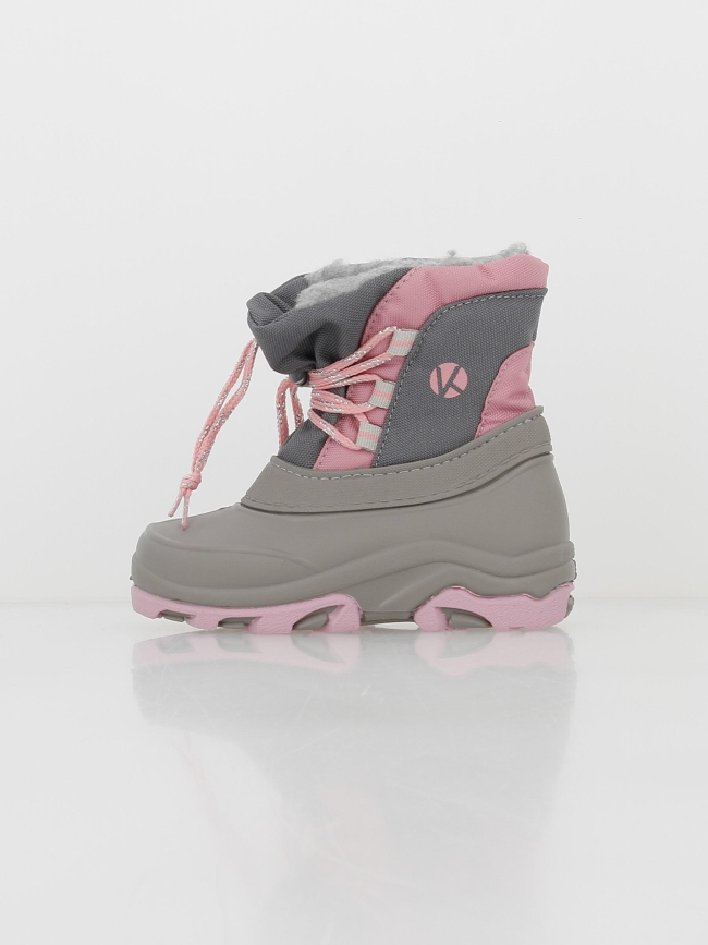 Bottes de neige waneta gris/rose enfant - Kimberfeel