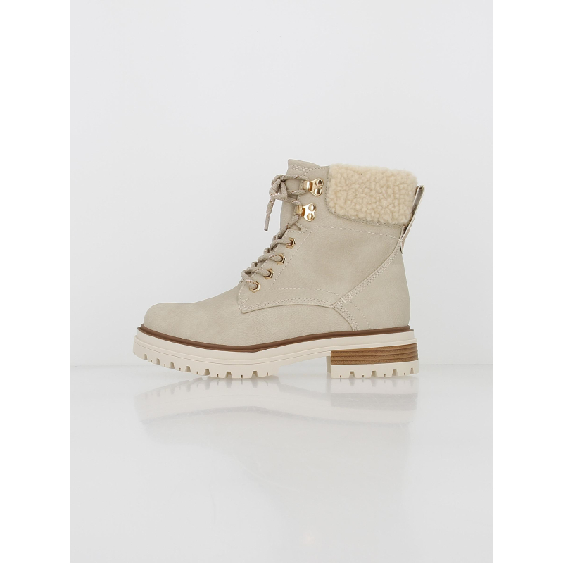 Boots abela beige femme - Kimberfeel