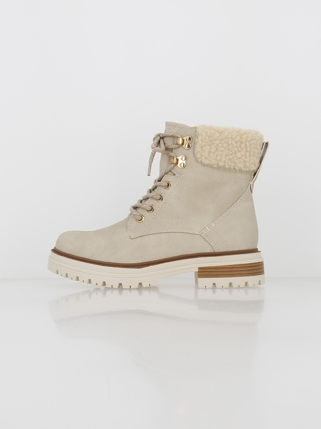 Boots abela beige femme - Kimberfeel