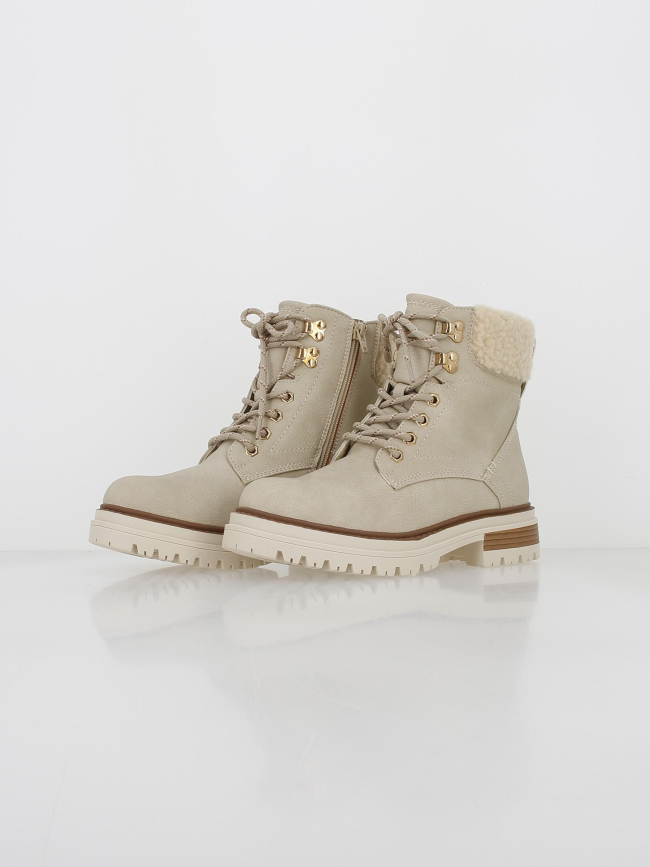 Boots abela beige femme - Kimberfeel