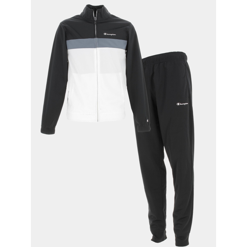 Survêtement veste zippée noir/blanc homme - Champion