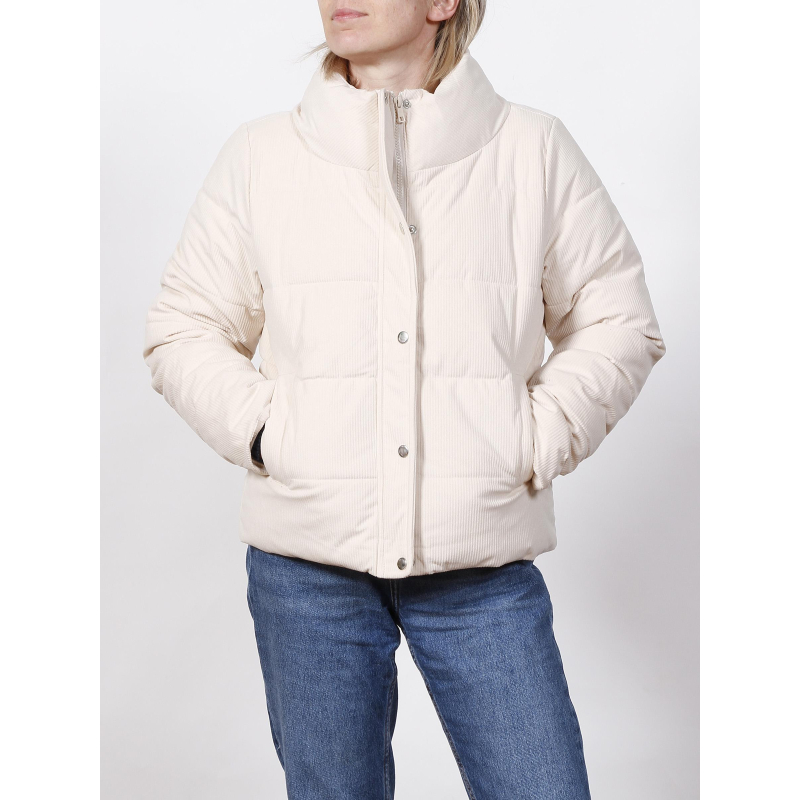 Blouson velours renatella beige femme - Deeluxe