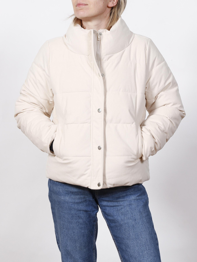 Blouson velours renatella beige femme - Deeluxe