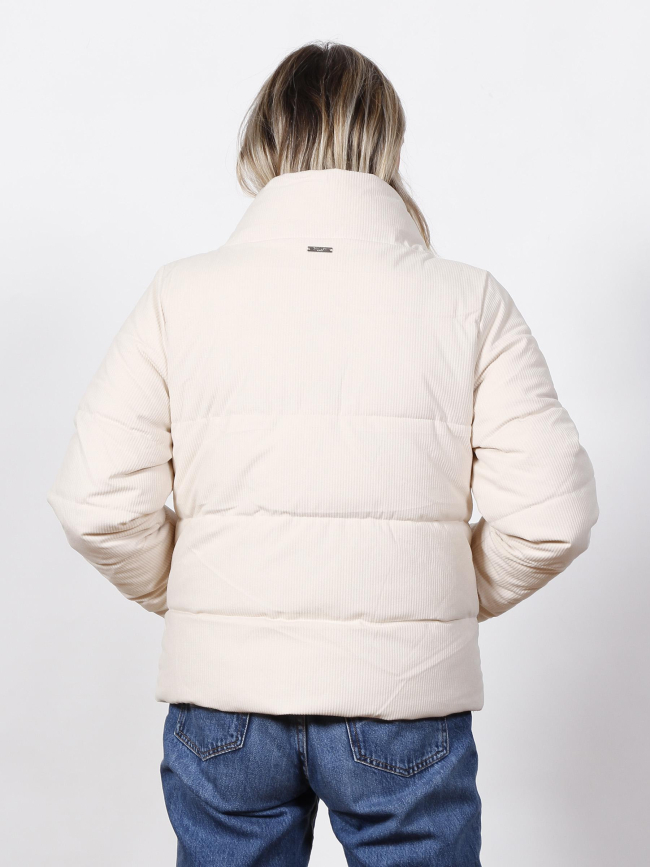 Blouson velours renatella beige femme - Deeluxe