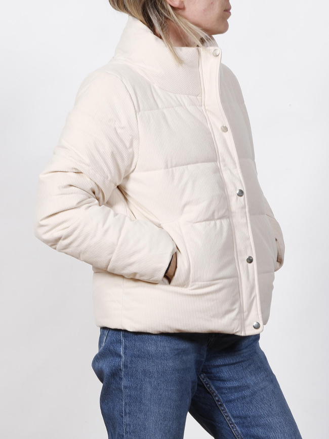 Blouson velours renatella beige femme - Deeluxe