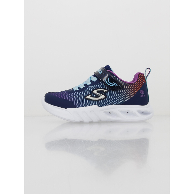 Baskets lumineuses fliker flash bleu fille - Skechers