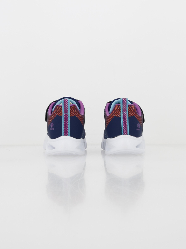 Baskets lumineuses fliker flash bleu fille - Skechers