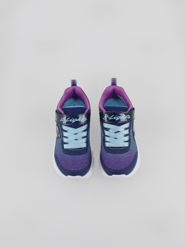 Baskets lumineuses fliker flash bleu fille - Skechers