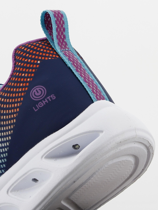 Baskets lumineuses fliker flash bleu fille - Skechers