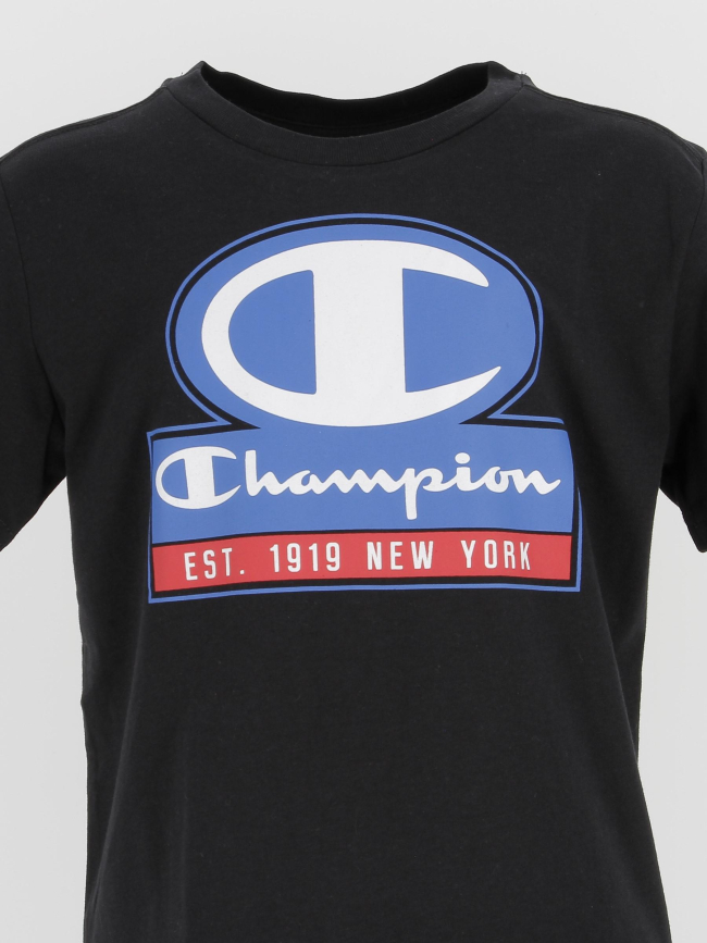 T-shirt crewneck noir garçon - Champion