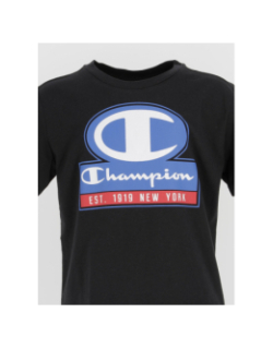 T-shirt crewneck noir garçon - Champion