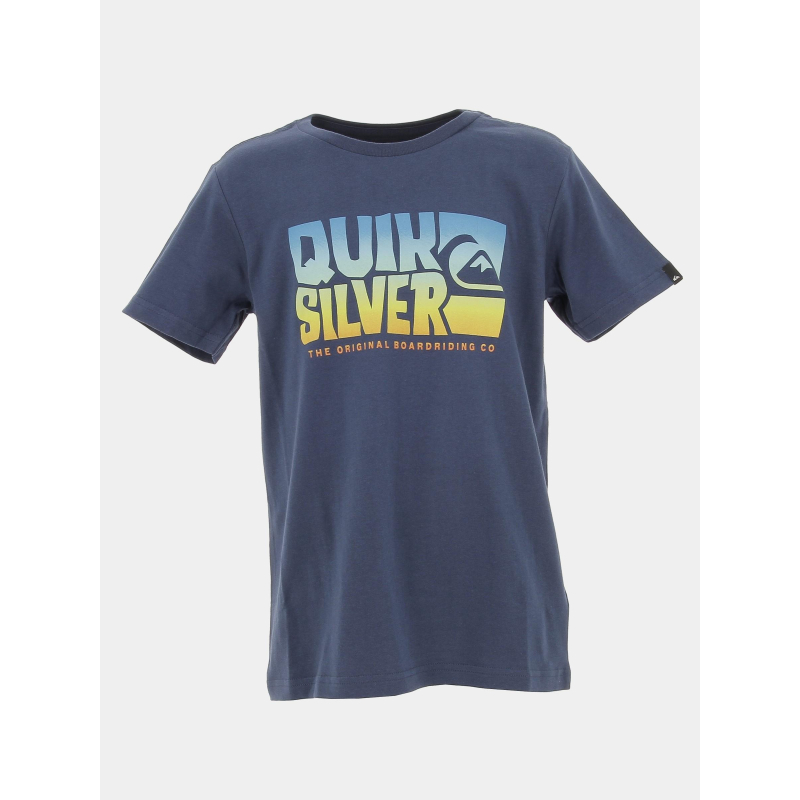 T-shirt smoke signal flaxton bleu marine garçon - Quiksilver