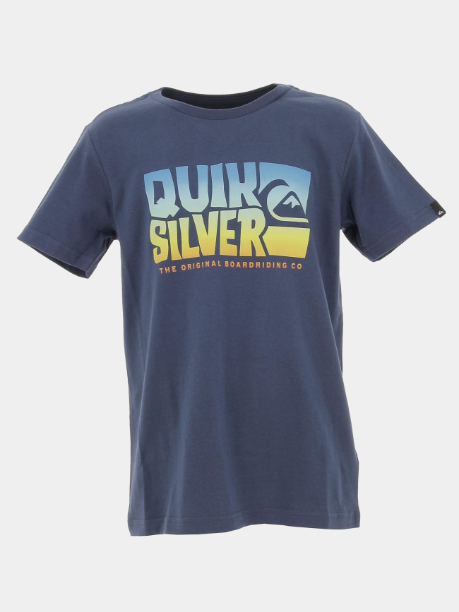 T-shirt smoke signal flaxton bleu marine garçon - Quiksilver