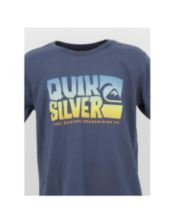 T-shirt smoke signal flaxton bleu marine garçon - Quiksilver