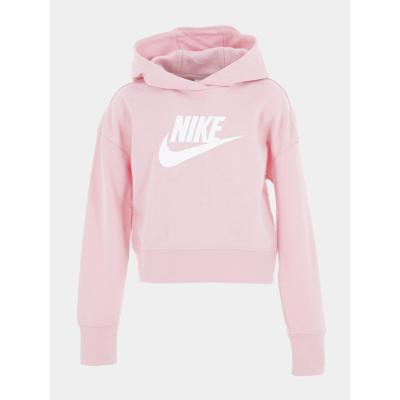 Sweat à capuche crop nsw club rose fille - Nike