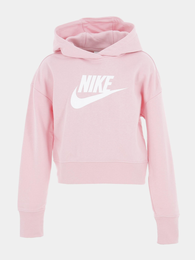 Sweat à capuche crop nsw club rose fille - Nike