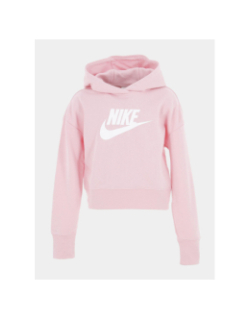 Sweat à capuche crop nsw club rose fille - Nike
