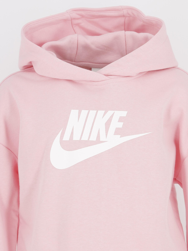 Sweat à capuche crop nsw club rose fille - Nike