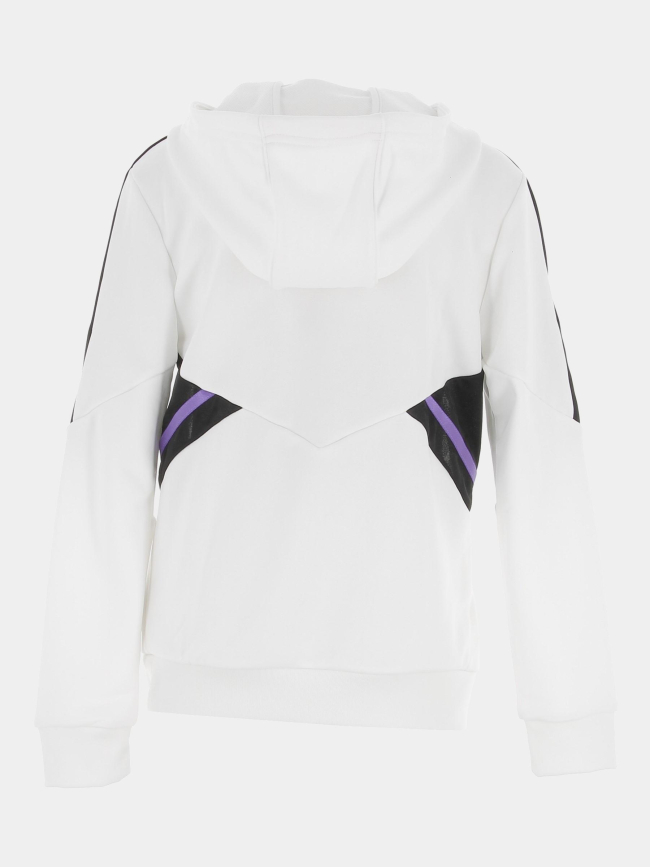 Sweat zippé à capuche real madrid blanc garçon - Adidas