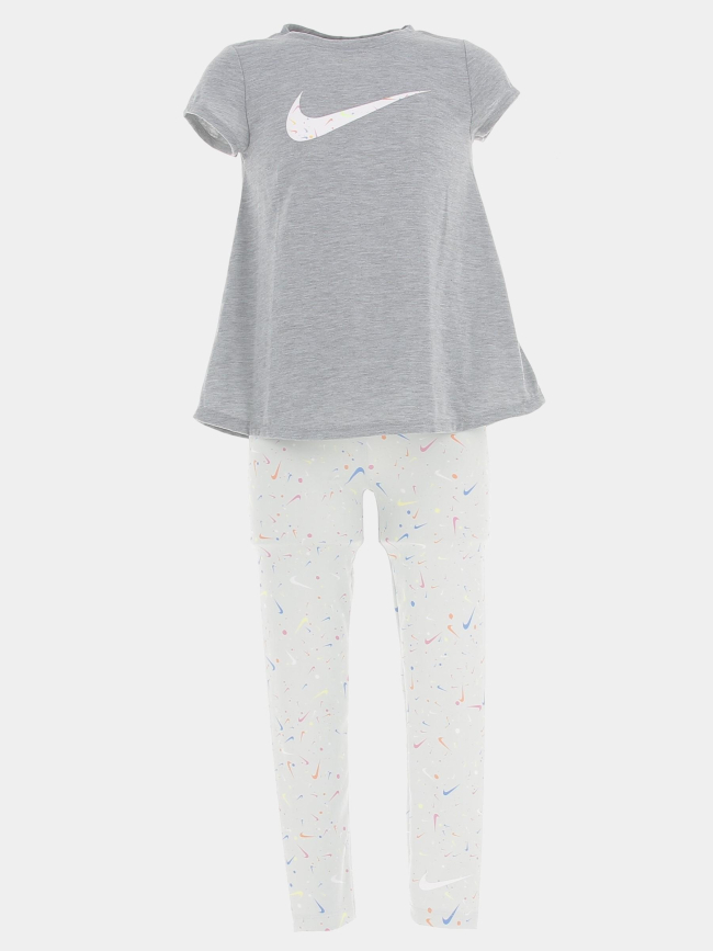 Ensemble legging t-shirt pop gris fille - Nike