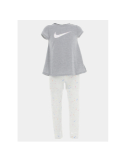 Ensemble legging t-shirt pop gris fille - Nike