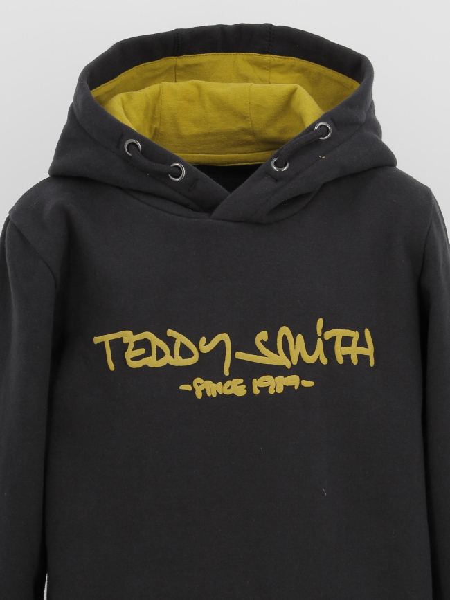 Sweat à capuche siclass noir garçon - Teddy Smith