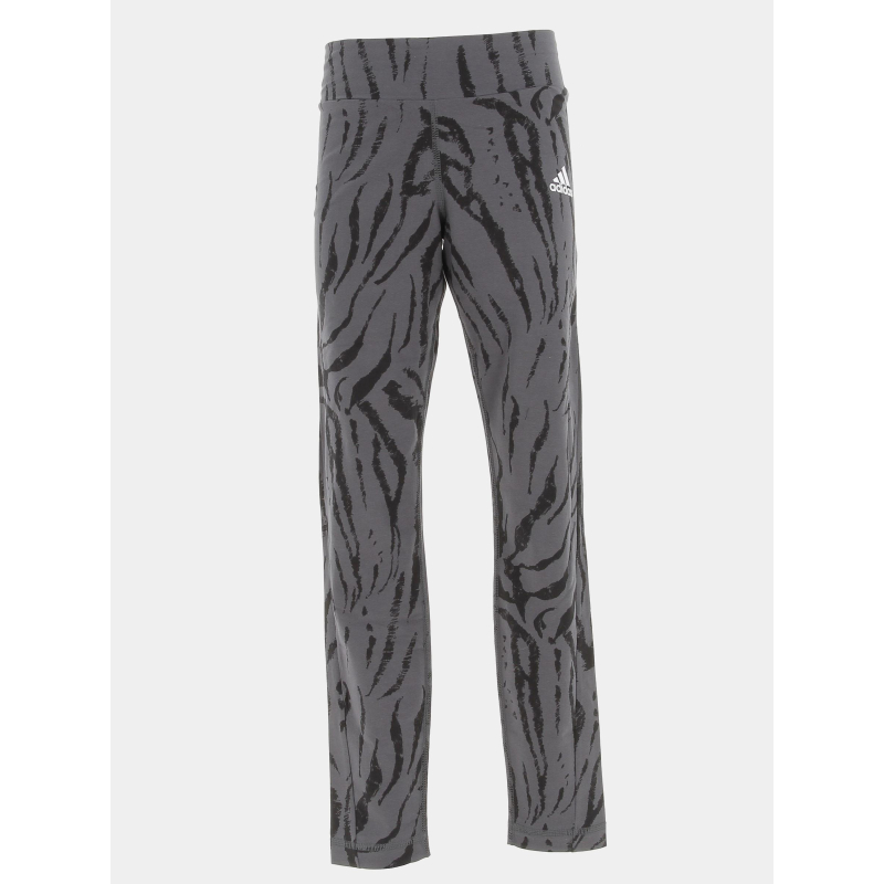 Legging de sport fi aop gris fille - Adidas