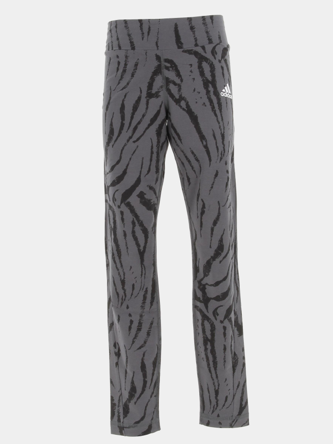 Legging de sport fi aop gris fille - Adidas