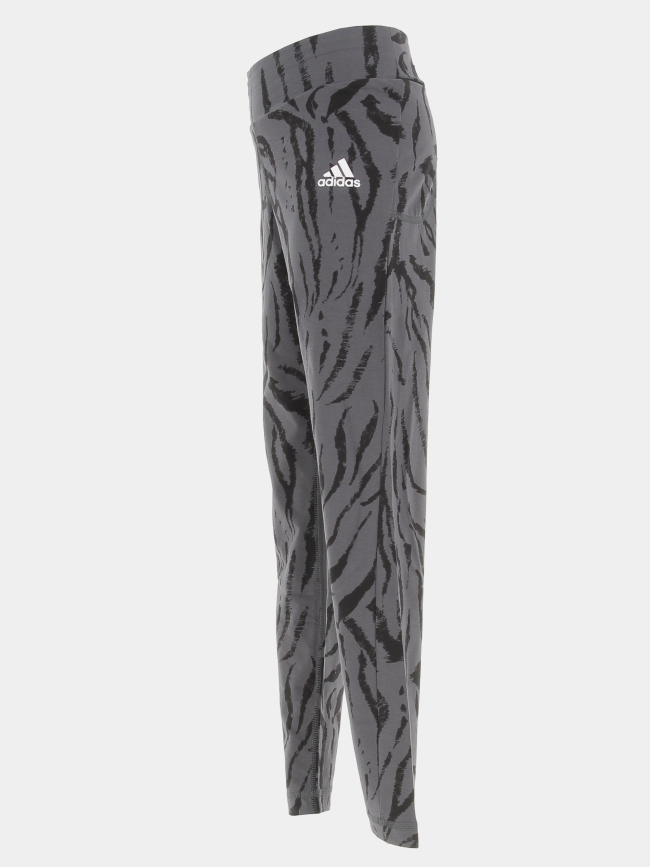 Legging de sport fi aop gris fille - Adidas