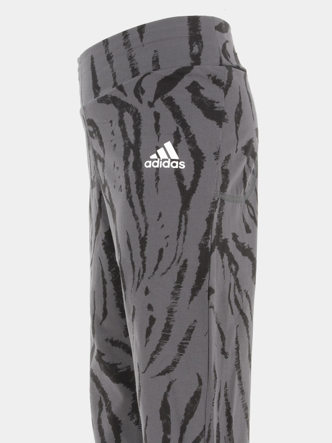 Legging de sport fi aop gris fille - Adidas
