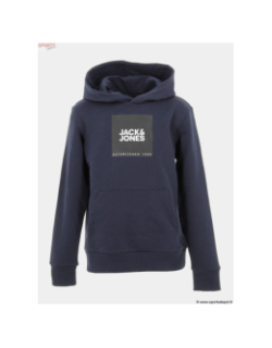 Sweat à capuche lock bleu marine garçon - Jack & Jones