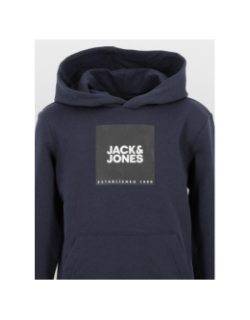 Sweat à capuche lock bleu marine garçon - Jack & Jones