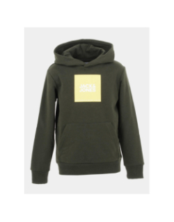 Sweat à capuche lock kaki garçon - Jack & Jones