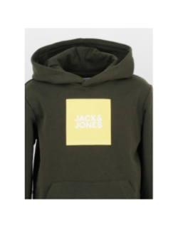 Sweat à capuche lock kaki garçon - Jack & Jones