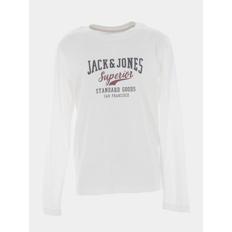 T-shirt manches longues superior blanc garçon - Jack & Jones