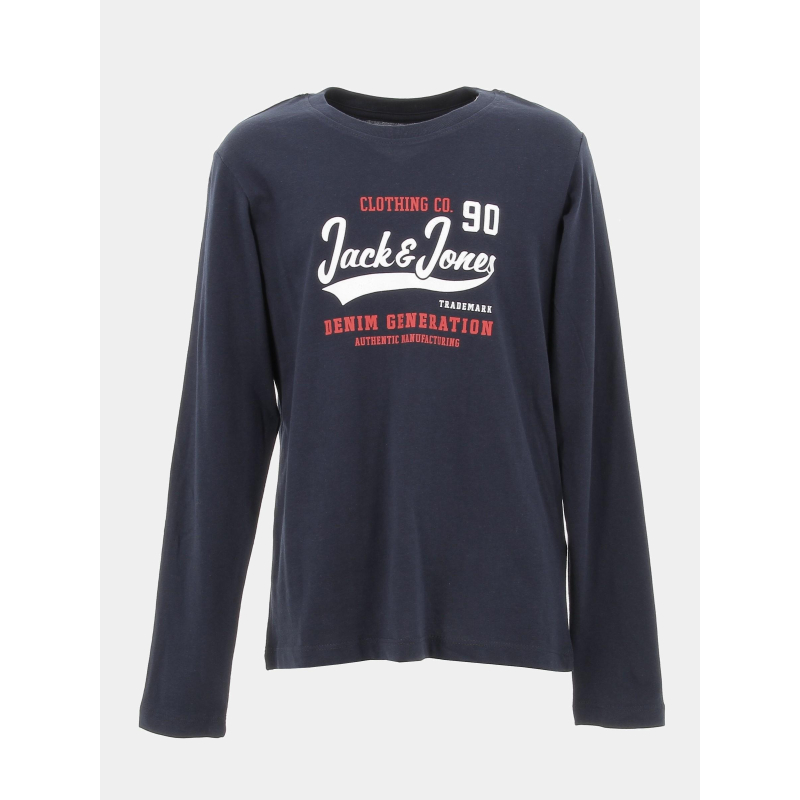 T-shirt manches longues logo bleu garçon - Jack & Jones