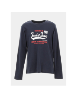 T-shirt manches longues logo bleu garçon - Jack & Jones
