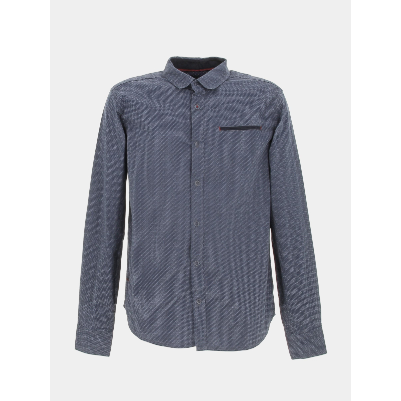 Chemise à motif bleu marine homme - Rms 26