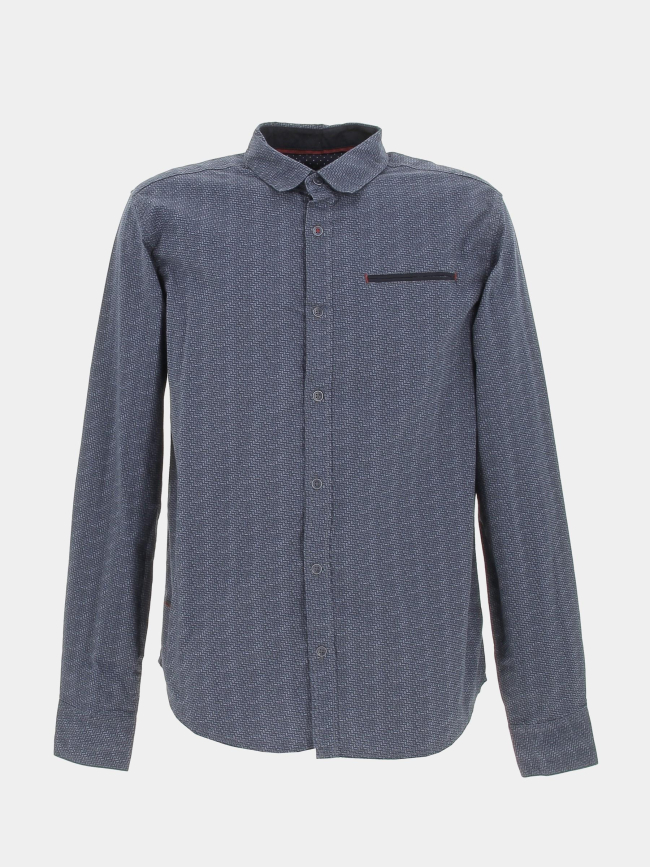 Chemise à motif bleu marine homme - Rms 26