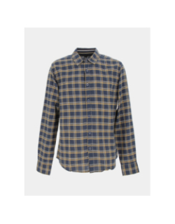 Chemise à carreaux marine jaune homme - Rms 26