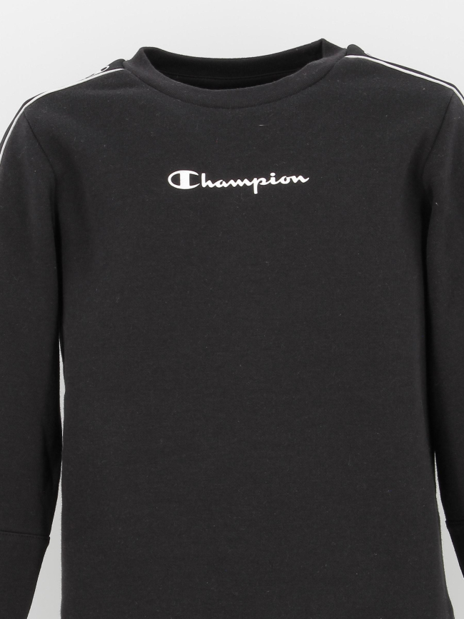 Sweat crewneck logo noir enfant - Champion