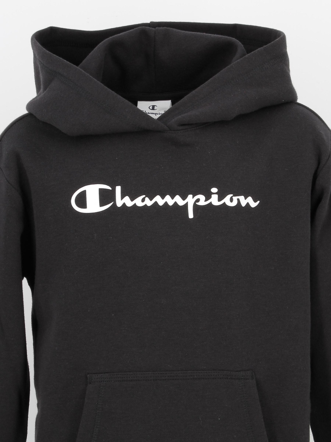 Sweat à capuche hooded noir enfant - Champion