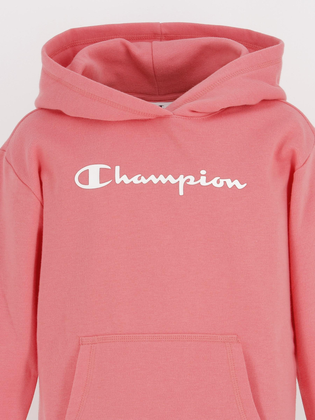 Sweat à capuche hooded rose fille - Champion