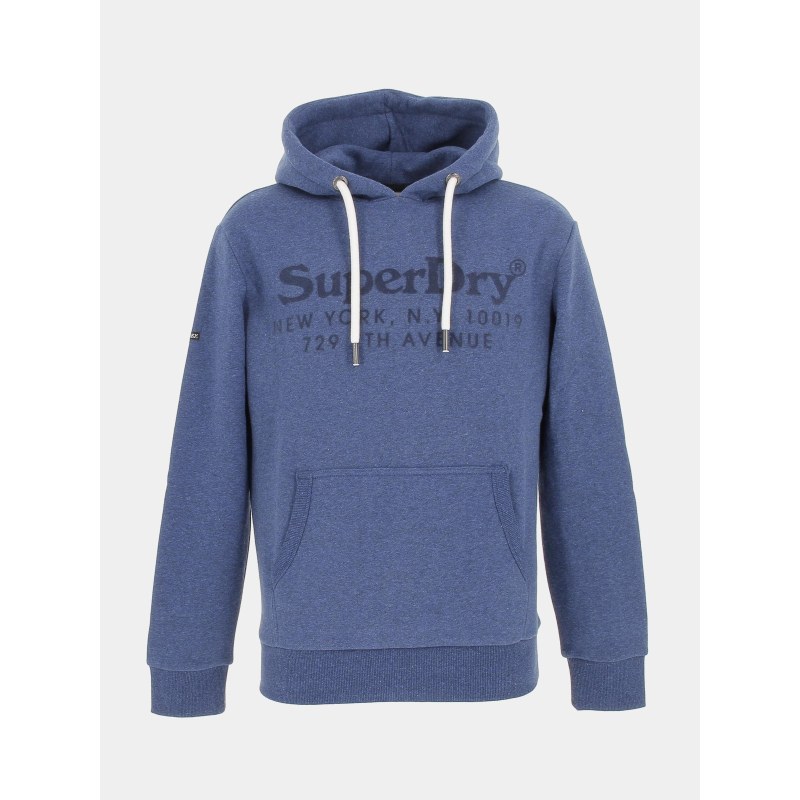 Sweat à capuche vintage venue bleu homme - Superdry