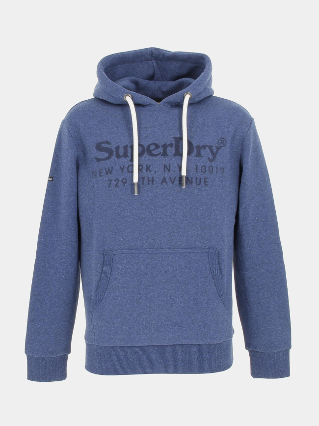 Sweat à capuche vintage venue bleu homme - Superdry