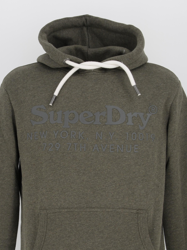 Sweat à capuche vintage venue kaki homme - Superdry