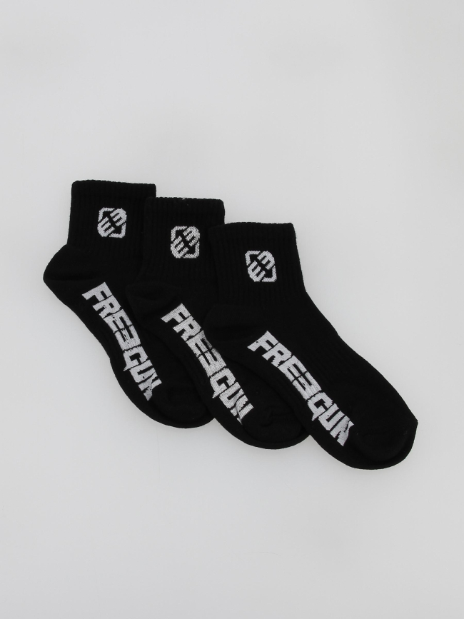 Pack 3 paires chaussettes noir enfant - Freegun