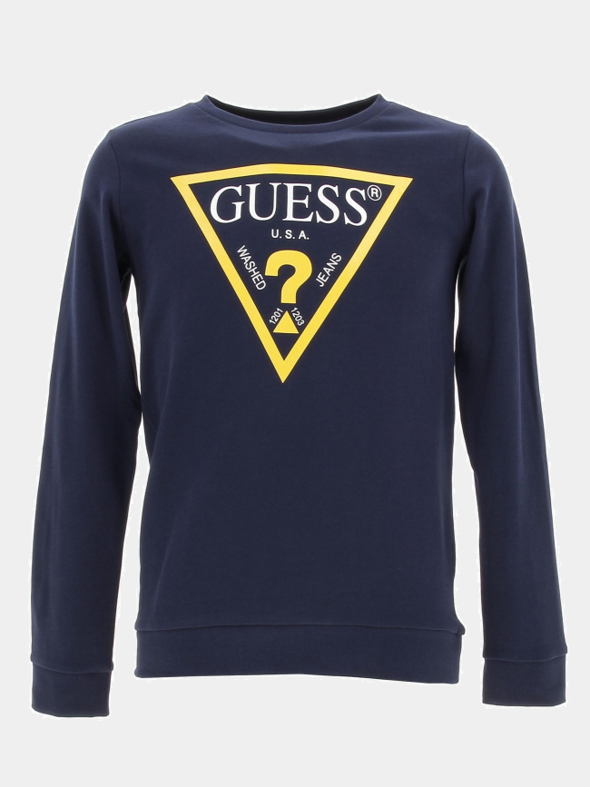 Sweat core line bleu marine garçon - Guess