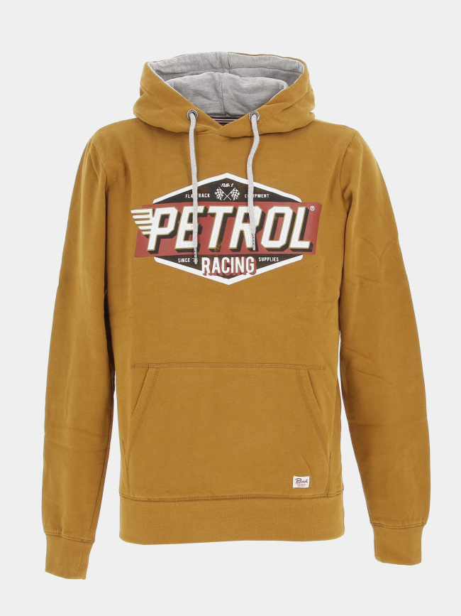 Sweat à capuche print jaune homme - Petrol Industries